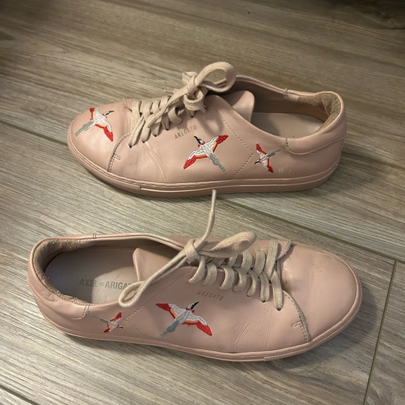 Axel Arigato 90 Bird Embroidery Sneakers Pale Pink Eu 39 / US 8.5 - Picture 3 of 7